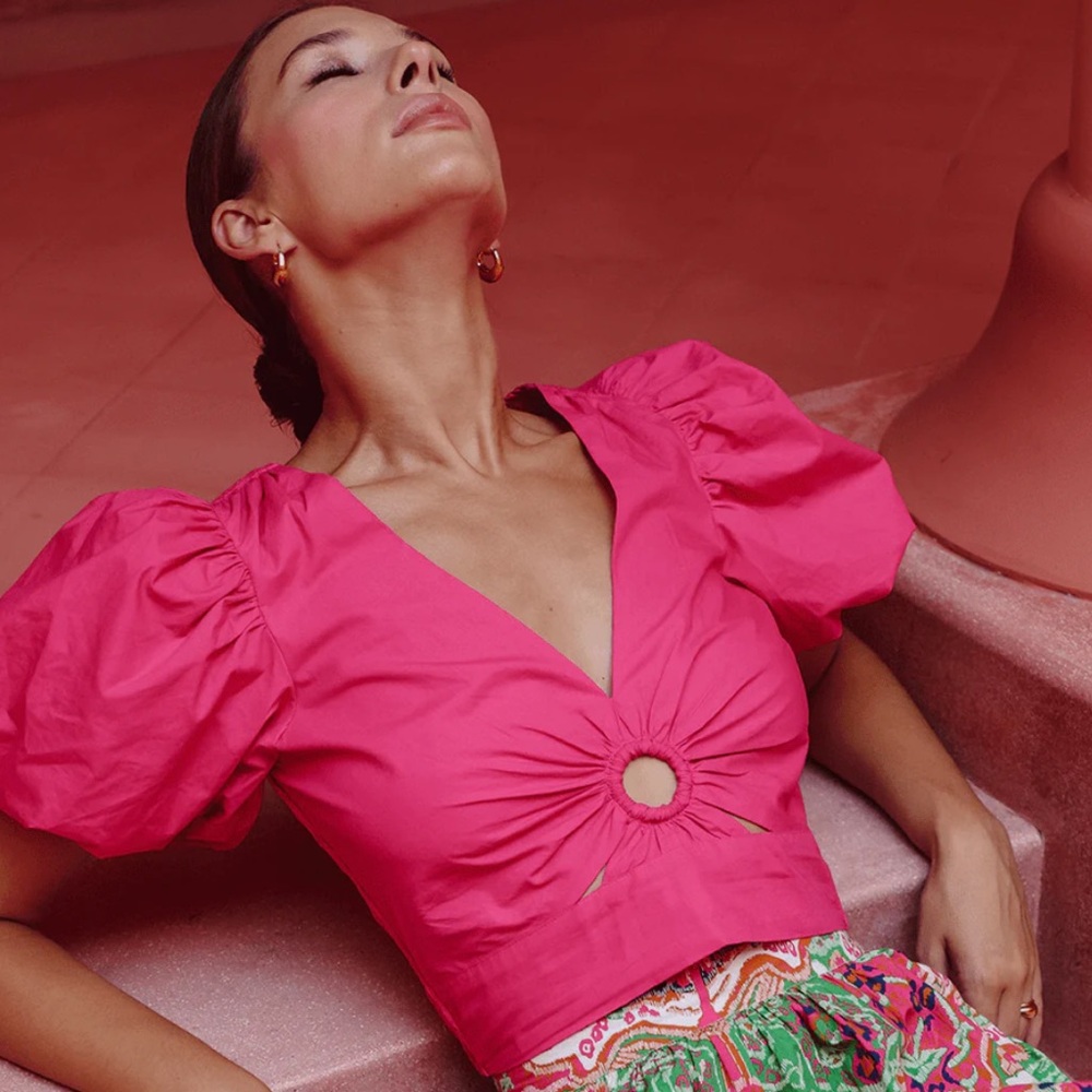 Cleobella Avila Top Fuchsia - Medium